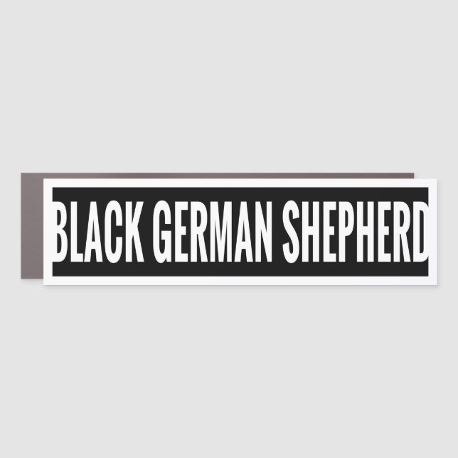 Black German Shepherd Car Magnet (Front)