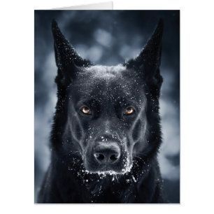 Black German Shepherd Card