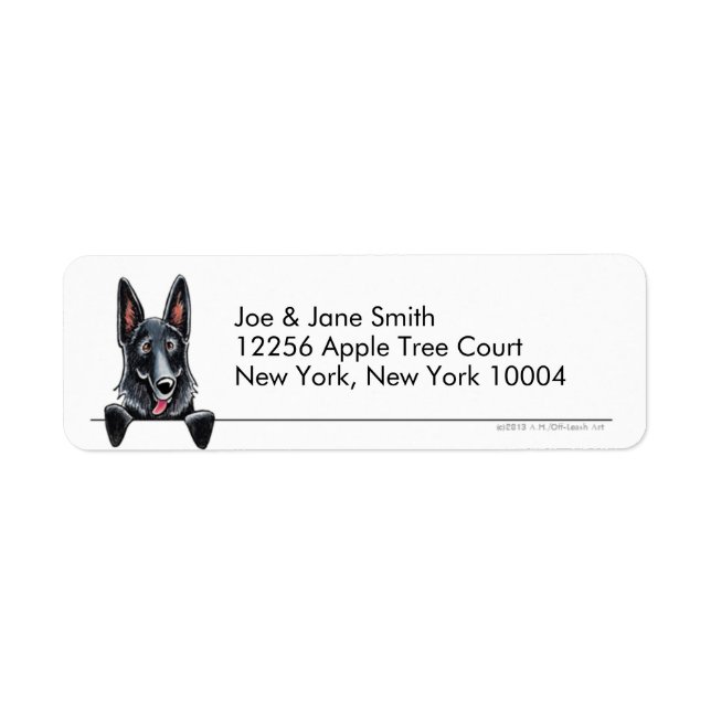 Black German Shepherd Clean & Simple Label (Front)