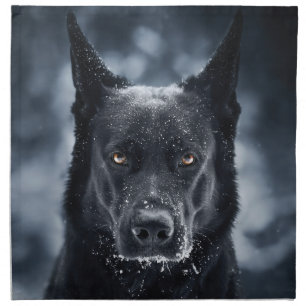 Black German Shepherd Cloth Napkin