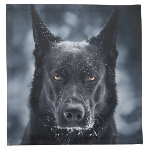 Black German Shepherd Cloth Napkin