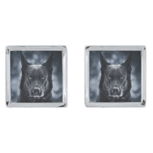 Black German Shepherd Cufflinks