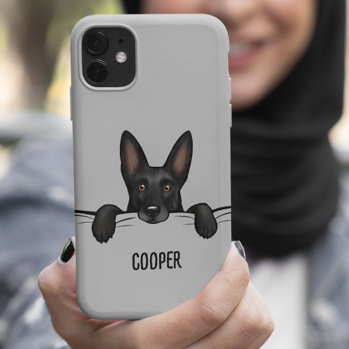 Black German Shepherd Dog Cute Personalized Case_Mate iPhone 14 Case