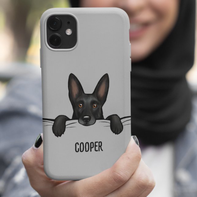Black German Shepherd Dog Cute Personalized Case-Mate iPhone Case (Creator Uploaded)