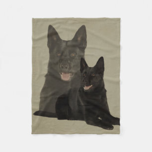 Black German Shepherd Dog - GSD Fleece Blanket