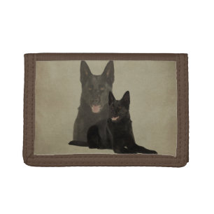 Black German Shepherd Dog - GSD Tri-fold Wallet