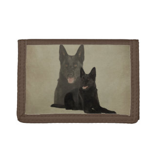Black German Shepherd Dog - GSD Tri-fold Wallet