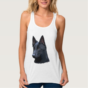 Black German Shepherd Dog Tank Top