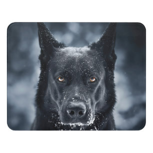 Black German Shepherd Door Sign