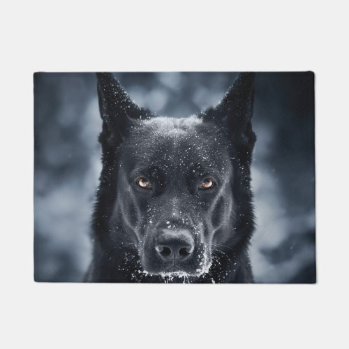 Black German Shepherd Doormat