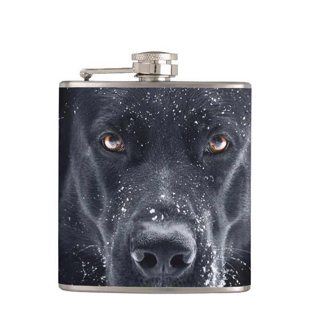 Black German Shepherd Flask (Front)
