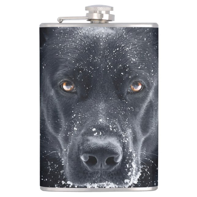 Black German Shepherd Flask (Front)