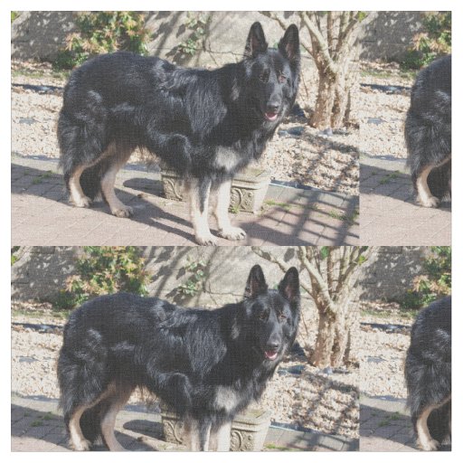 black german shepherd full.png fabric