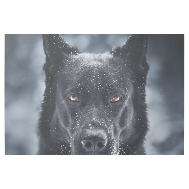 Black German Shepherd Gallery Wrap (Front)