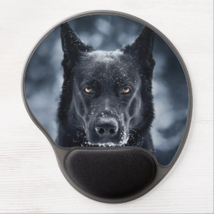 Black German Shepherd Gel Mouse Pad