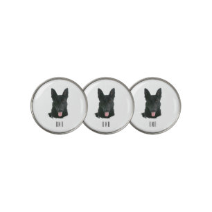 Black German Shepherd Golf Ball Marker