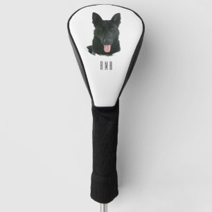 Black German Shepherd Golf Head Cover