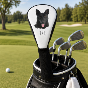 Black German Shepherd Golf Head Cover