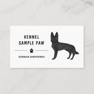 Black German Shepherd GSD Dog Kennel Breeder Business Card