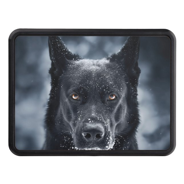 Black German Shepherd Hitch Cover (Front)