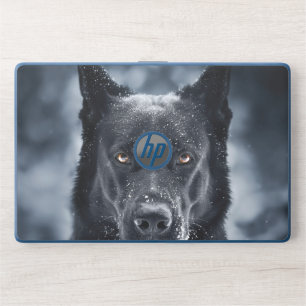 Black German Shepherd HP Laptop Skin