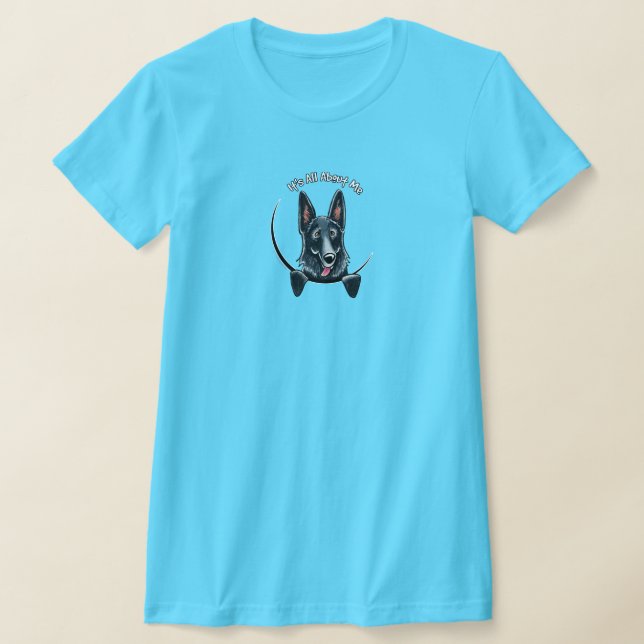 Black German Shepherd IAAM Logo T-Shirt (Laydown)