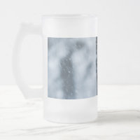 Black German Shepherd in snow Duvet Cover