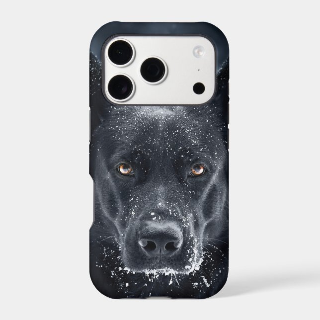 Black German Shepherd Iphone Case (Back)