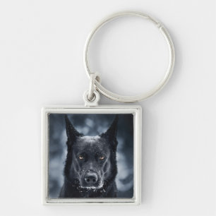 Black German Shepherd Keychain