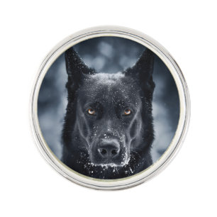 Black German Shepherd Lapel Pin