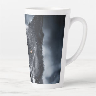 Black German Shepherd Latte Mug