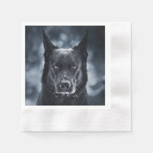 Black German Shepherd Napkins