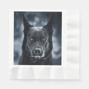 Black German Shepherd Napkins