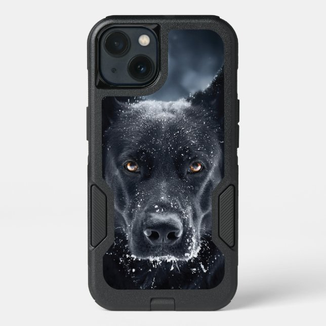 Black German Shepherd Otterbox iPhone Case (Back)