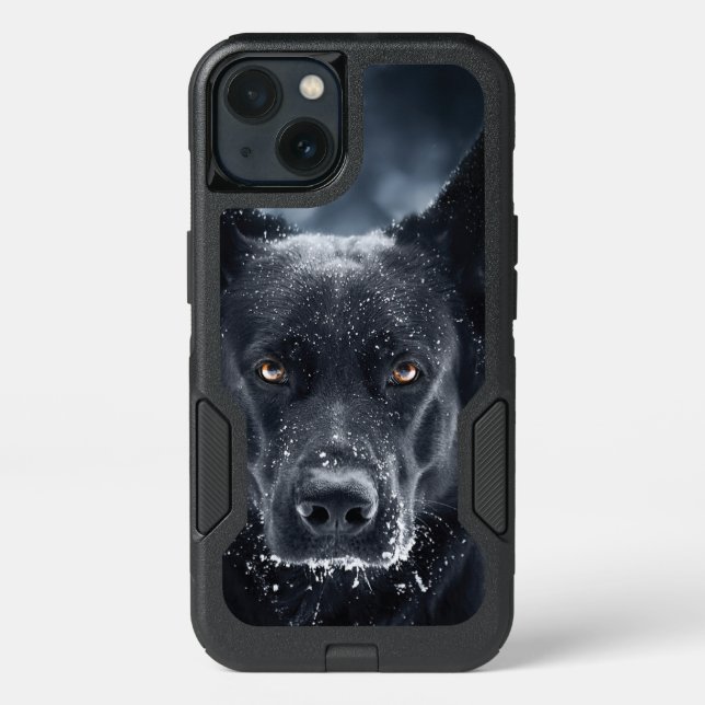 Black German Shepherd Otterbox iPhone Case (Back)