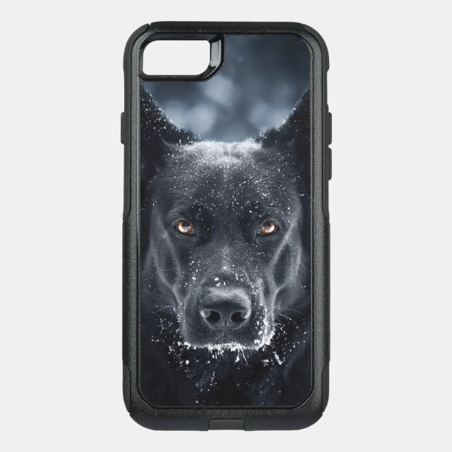 Black German Shepherd Otterbox iPhone Case (Back)