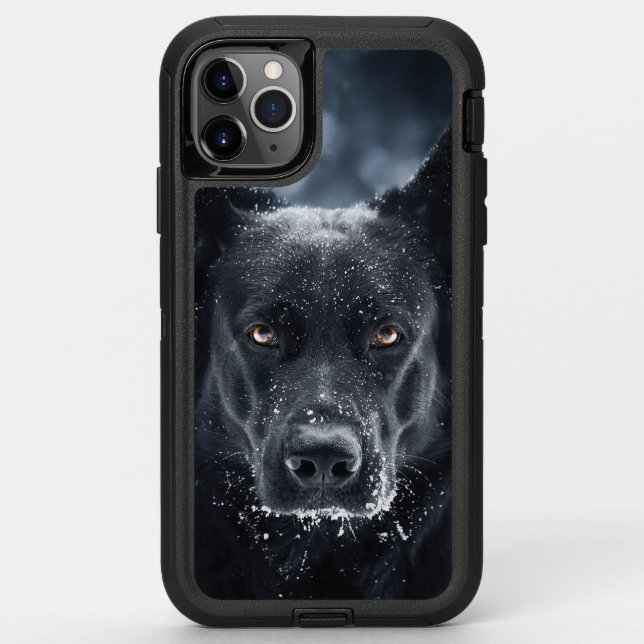 Black German Shepherd Otterbox iPhone Case (Back)