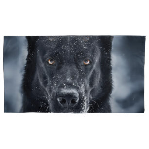 Black German Shepherd Pillow Case