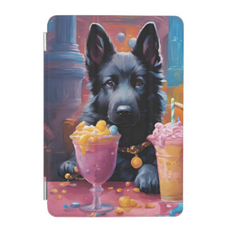 Black German Shepherd puppy, ice cream iPad Mini Cover