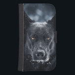 Black German Shepherd Galaxy S4 Wallet Case<br><div class="desc">Black German Shepherd</div>