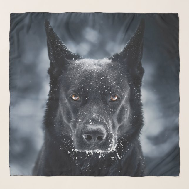 Black German Shepherd Scarf (Front)