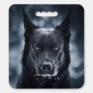 Black German Shepherd Seat Cushion