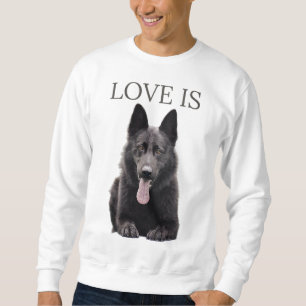 Black German Shepherd Shepard Dog Mom Dad Love Sweatshirt