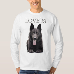 Black German Shepherd Shepard Dog Mom Dad Love T-Shirt
