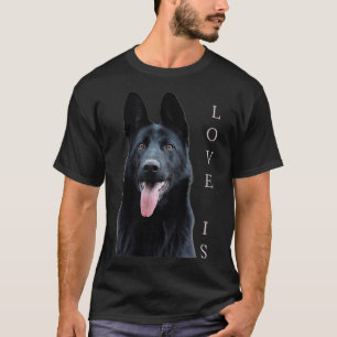 Black German Shepherd Shepard Dog Mom Dad Love T-Shirt