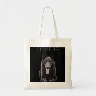 Black German Shepherd Shirt Shepard  Dog Mom Dad L Tote Bag