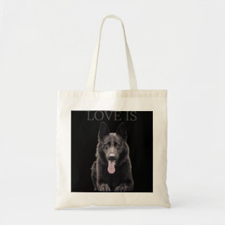 Black German Shepherd Shirt Shepard  Dog Mom Dad L Tote Bag