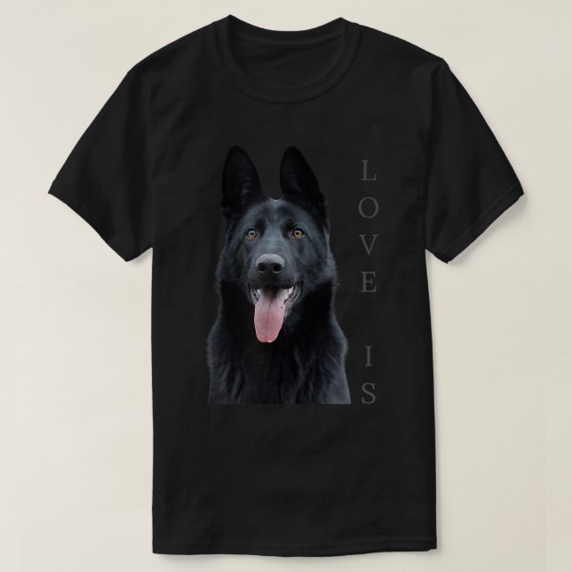 Black German Shepherd Shirt Shepard TShirt Dog Mom (Design Front)