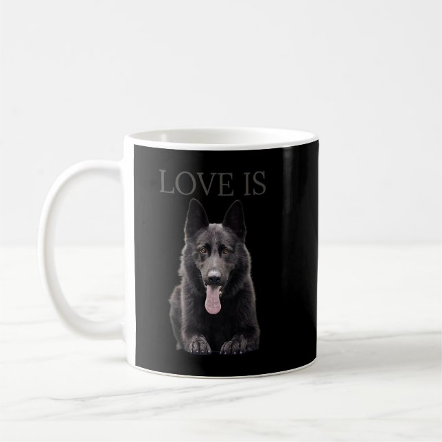 Black German Shepherd Shirt Shepard TShirt Dog Mom Coffee Mug (Left)