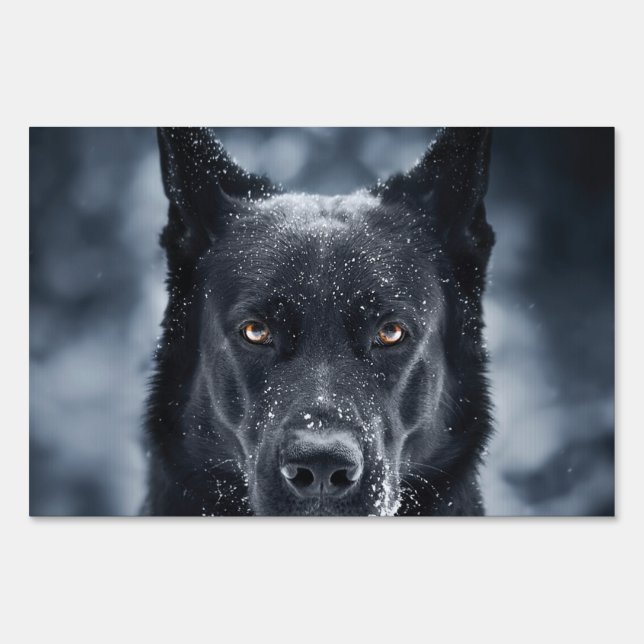 Black German Shepherd Sign (Front)
